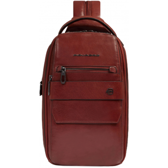Рюкзак слинг мужской PIQUADRO SOLM CA7028S141/CU табачный кожа